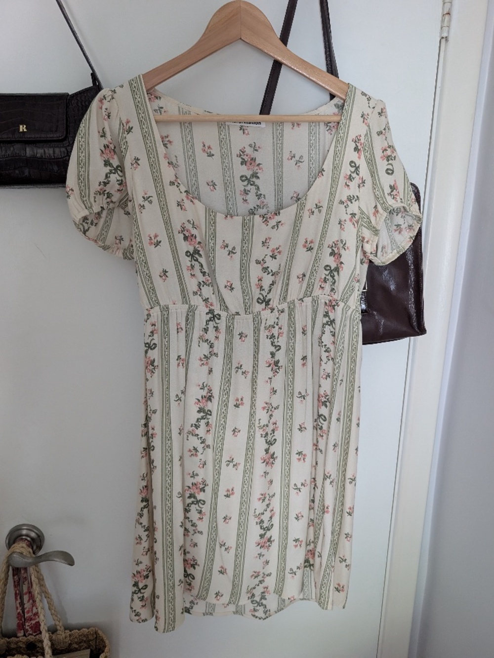 Reformation green mini dress